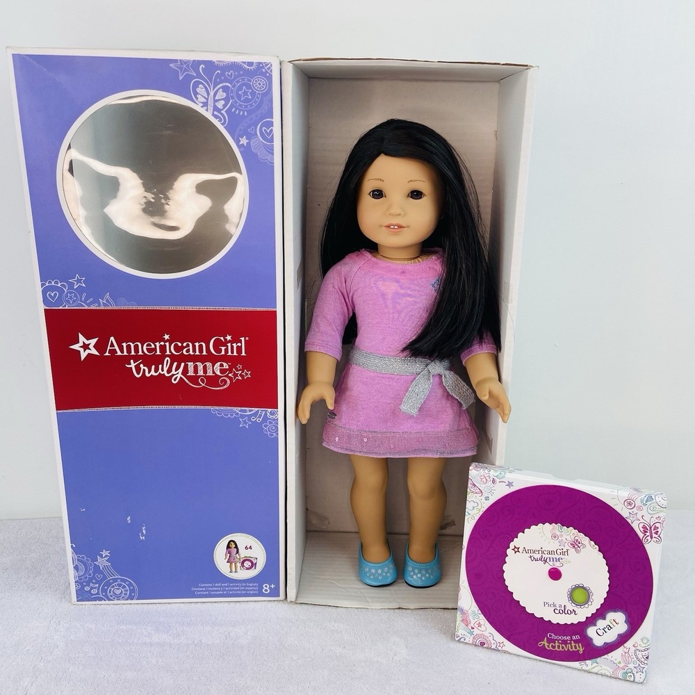 American Girl Doll Truly Me 64 With Box Jess Face Mold Black Hair Brown Eyes